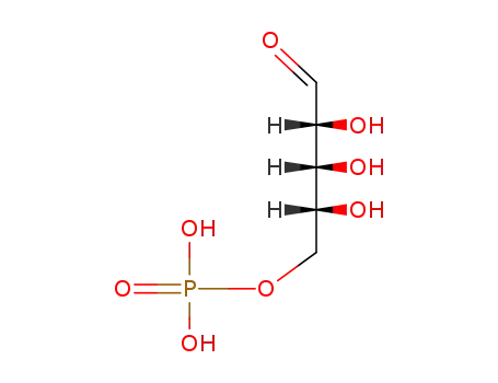 Molecular Structure of 4300-28-1 (D-ribose 5-(dihydrogen phosphate))