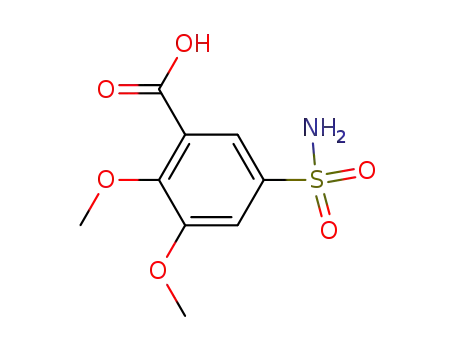 Molecular Structure of 66644-80-2 (2,3-Dimethoxy-5-sulphamoylbenzoic acid)