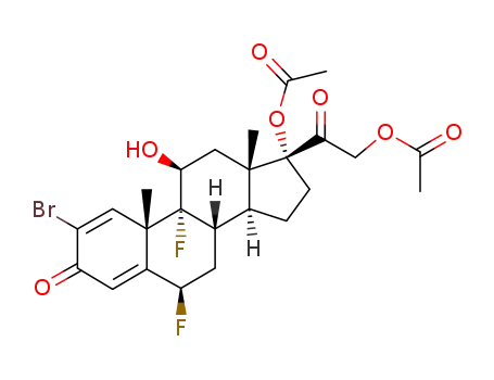 Molecular Structure of 57781-14-3 (2-bromo-6beta,9-difluoro-11beta,17,21-trihydroxypregna-1,4-diene-3,20-dione 17,21-di(acetate))