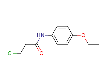 Molecular Structure of 19314-15-9 (3-CHLORO-N-(4-ETHOXYPHENYL)PROPANAMIDE)