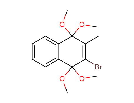 Molecular Structure of 64648-85-7 (Naphthalene, 2-bromo-1,4-dihydro-1,1,4,4-tetramethoxy-3-methyl-)