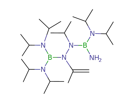 Molecular Structure of 80493-41-0 (1-[Amino(diisopropylamino)boryl]-2-[bis(diisopropylamino)boryl]-2-isopropenyl-1-isopropylhydrazin)