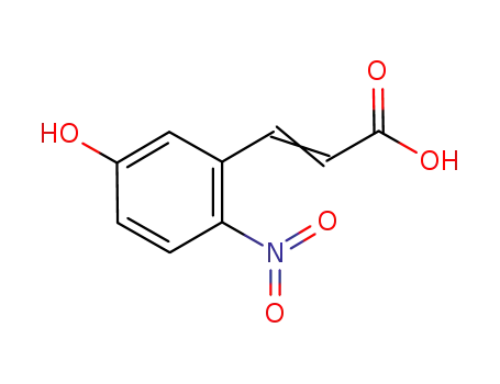 Molecular Structure of 77248-69-2 (2-Propenoic acid, 3-(5-hydroxy-2-nitrophenyl)-)