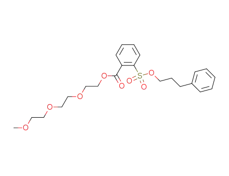 Molecular Structure of 866942-19-0 (2-(3-phenyl-propoxysulfonyl)-benzoic acid 2-[2-(2-methoxy-ethoxy)-ethoxy]-ethyl ester)