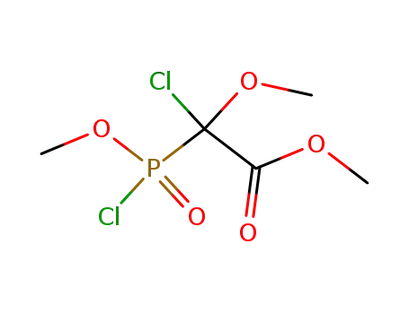 Molecular Structure of 74813-29-9 (methyl <chloromethoxy(methoxycarbonyl)methyl>phosphonochloridate)