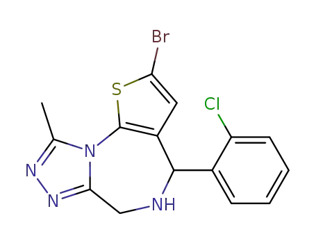 2-bromo-4-(2-chloro-phenyl)-9-methyl-5,6-dihydro-4<i>H</i>-thieno[3,2-<i>f</i>][1,2,4]triazolo[4,3-<i>a</i>][1,4]diazepine