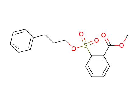 Molecular Structure of 866942-16-7 (3-phenylpropyl 2-(methylcarboxy)-1-benzenesulfonate)
