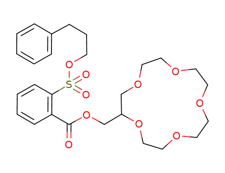Molecular Structure of 866942-22-5 (2-(3-Phenyl-propoxysulfonyl)-benzoic acid 1,4,7,10,13-pentaoxa-cyclopentadec-2-ylmethyl ester)