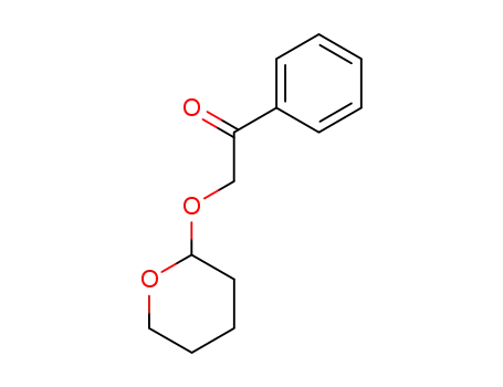 Molecular Structure of 73566-21-9 (Ethanone, 1-phenyl-2-[(tetrahydro-2H-pyran-2-yl)oxy]-)