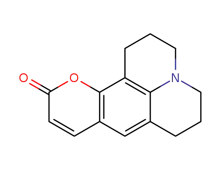 Molecular Structure of 58336-35-9 (2,3,5,6-1H,4H-TETRAHYDROQUINOLIZINO[9,9A,1-GH]COUMARIN)