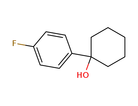 Molecular Structure of 1496-36-2 (1-(4-fluorophenyl)cyclohexanol)