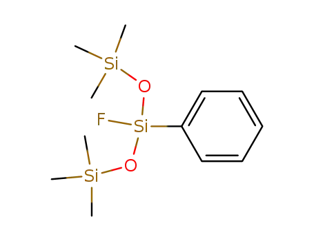 Molecular Structure of 34136-84-0 (1,1,1,5,5,5-hexamethyl-3-phenyl-3-fluorotrisiloxane)