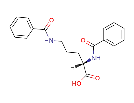 Molecular Structure of 495-46-5 ((+)-N2,N5-Dibenzoyl-L-ornithine)