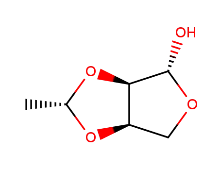 Molecular Structure of 77519-84-7 (exo-2,3-O-ethylidene-β-D-erythrofuranose)