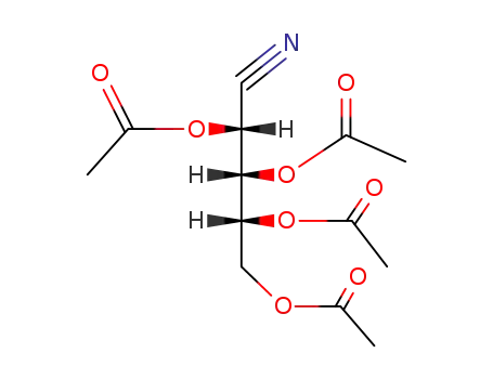 Molecular Structure of 34360-54-8 (D-arabinononitrile 2,3,4,5-tetraacetate)