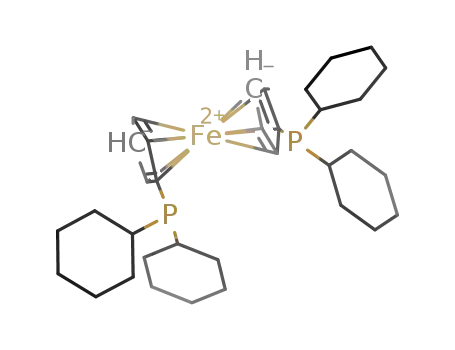 Molecular Structure of 146960-90-9 (1,1'-BIS(DICYCLOHEXYLPHOSPHINO)FERROCENE)