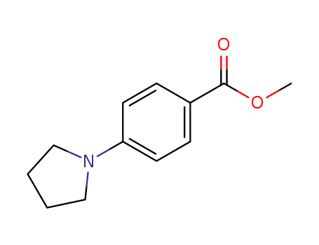 Molecular Structure of 129414-26-2 (METHYL 4-PYRROLIDIN-1-YLBENZOATE)