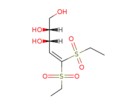 Molecular Structure of 115014-57-8 (5,5-bis-ethanesulfonyl-L-<i>erythro</i>-pent-4-ene-1,2,3-triol)