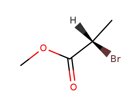 Molecular Structure of 62076-23-7 (Propanoic acid, 2-bromo-, methyl ester, (S)-)