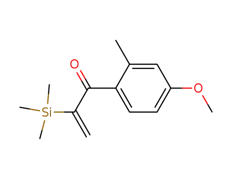 Molecular Structure of 75863-25-1 (2-Trimethylsilyl-1-(4-methoxy-2-methylphenyl)prop-2-en-1-on)