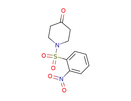 Molecular Structure of 267666-09-1 (1-(2-Nitro-benzenesulfonyl)-piperidin-4-one)