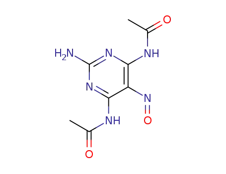 Molecular Structure of 3247-56-1 (N,N'-(2-amino-5-nitrosopyrimidine-4,6-diyl)bisacetamide)