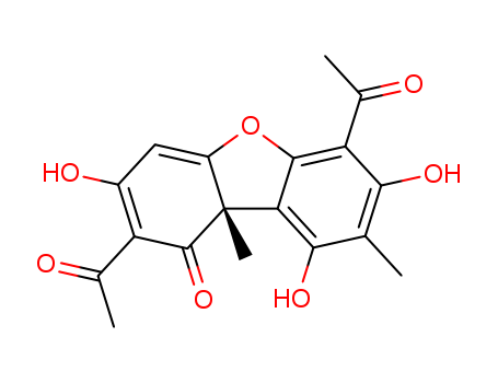 1,3(2H,9bH)-Dibenzofurandione,2,6-diacetyl-7,9-dihydroxy-8,9b-dimethyl-, (9bS)-