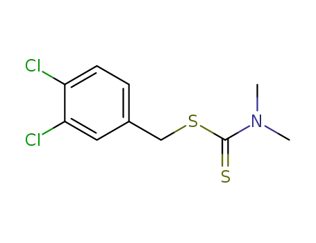 Molecular Structure of 29023-36-7 (1-[(3,4-dichlorophenyl)methylsulfanyl]-N,N-dimethyl-methanethioamide)