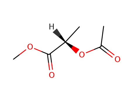 Molecular Structure of 14031-88-0 (Propanoic acid, 2-(acetyloxy)-, methyl ester, (S)-)