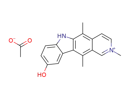Molecular Structure of 58337-35-2 (elliptinium acetate)