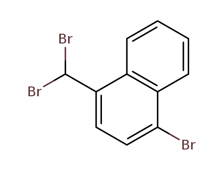 Molecular Structure of 1008361-70-3 (1-bromo-4-(dibromomethyl)Naphthalene)