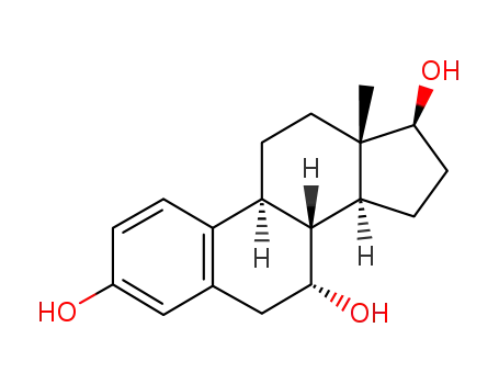 Molecular Structure of 3398-11-6 (estra-1,3,5(10)-triene-3,7,17-triol)