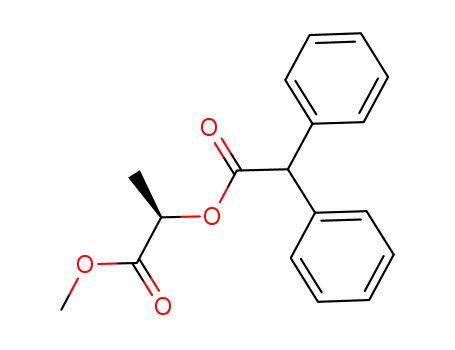 Molecular Structure of 1208982-48-2 (methyl (R)-2-(diphenylacetyloxy)propanoate)
