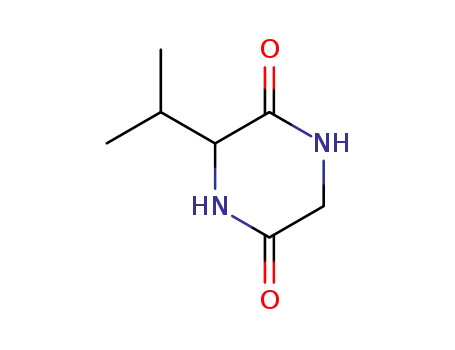 Molecular Structure of 16944-60-8 ((S)-3-Isopropyl-2,5-piperazinedione)