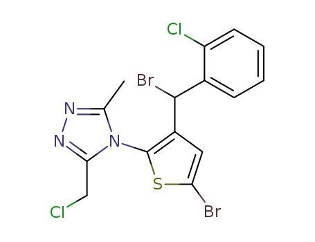 4-(5-Bromo-3-(bromo(2-chlorophenyl)methyl)-2-thienyl)-3-(chloromethyl)-5-methyl-4H-1,2,4-triazole