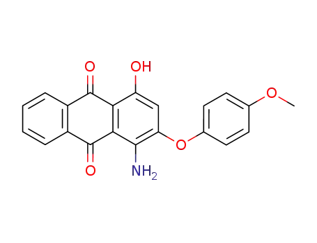 Molecular Structure of 54243-60-6 (1-amino-4-hydroxy-2-(4-methoxyphenoxy)anthraquinone)