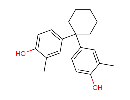 Molecular Structure of 2362-14-3 (4,4'-Cyclohexylidenebis(2-methylphenol))