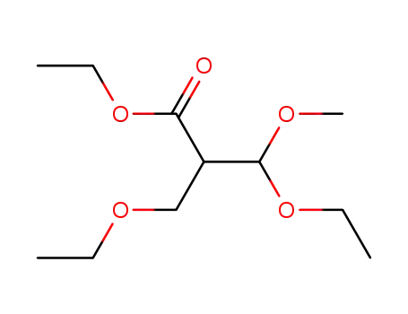 Molecular Structure of 91243-92-4 (β,β'-diethoxy-β-methoxy-isobutyric acid ethyl ester)