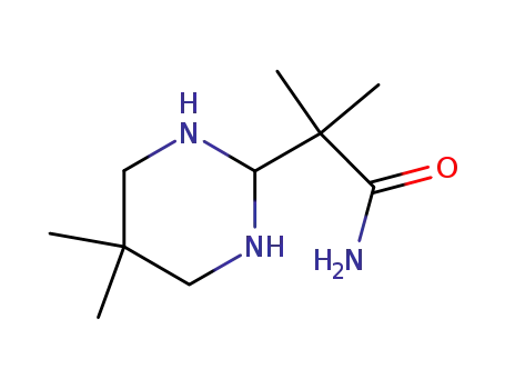 Molecular Structure of 859065-87-5 (2-(5,5-dimethyl-hexahydro-pyrimidin-2-yl)-2-methyl-propionic acid amide)