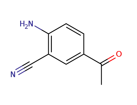 Molecular Structure of 33720-71-7 (Benzonitrile, 5-acetyl-2-amino- (9CI))