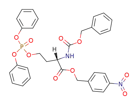 Molecular Structure of 55596-52-6 ((S)-2-Benzyloxycarbonylamino-4-(diphenoxy-phosphoryloxy)-butyric acid 4-nitro-benzyl ester)