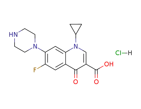 Molecular Structure of 86483-48-9 (Ciprofloxacin hydrochloride)