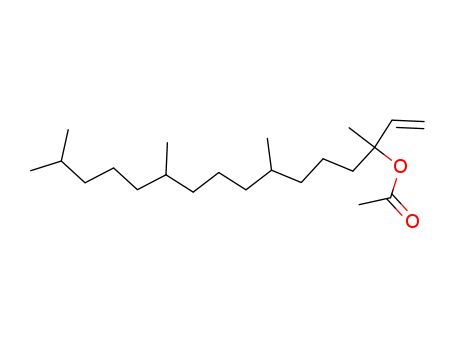 Molecular Structure of 58425-36-8 (1,5,9,13-tetramethyl-1-vinyltetradecyl acetate)