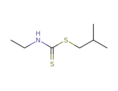 Molecular Structure of 83962-21-4 (Ethyl-dithiocarbamic acid isobutyl ester)