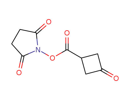 Molecular Structure of 939412-81-4 (3-Oxo-cyclobutanecarboxylic acid 2,5-dioxo-pyrrolidin-1-yl ester)