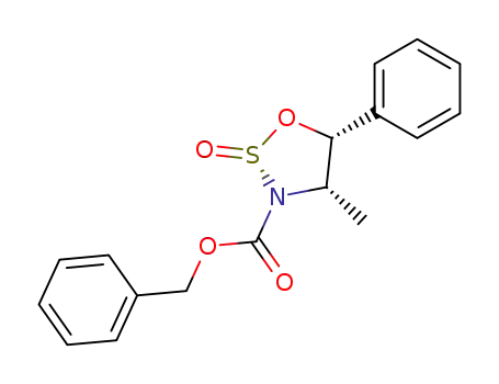 Molecular Structure of 499140-11-3 (benzyl (2S,4S,5R)-4-methyl-5-phenyl-1,2,3-oxathiazolidine-2-oxide-3-carboxylate)