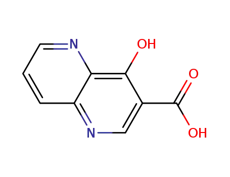 Molecular Structure of 4901-93-3 (4-Oxo-1,4-dihydro-[1,5]naphthyridine-3-carboxylic acid)