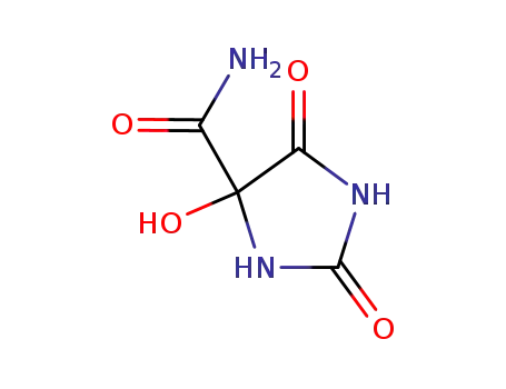 Molecular Structure of 151359-26-1 (4-Imidazolidinecarboxamide,4-hydroxy-2,5-dioxo-,(R)-(9CI))
