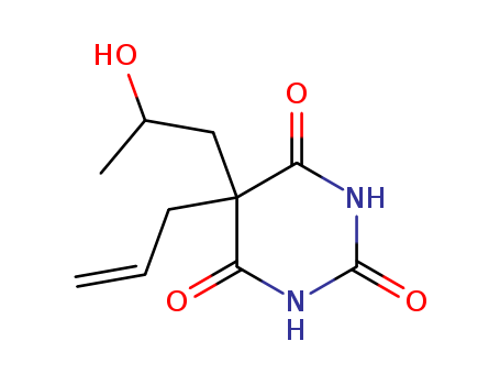 2,4,6(1H,3H,5H)-Pyrimidinetrione,5-(2-hydroxypropyl)-5-(2-propen-1-yl)-