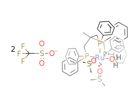 Molecular Structure of 112220-39-0 ([bis(dimethylsulfoxide-O)(triphos)aquaruthenium(II)] triflate)